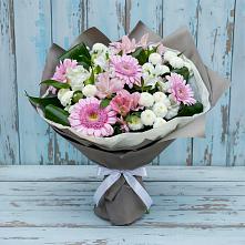 Букет цветов из:  Герберы, Альстромерии и Хризантемы в Пятовском