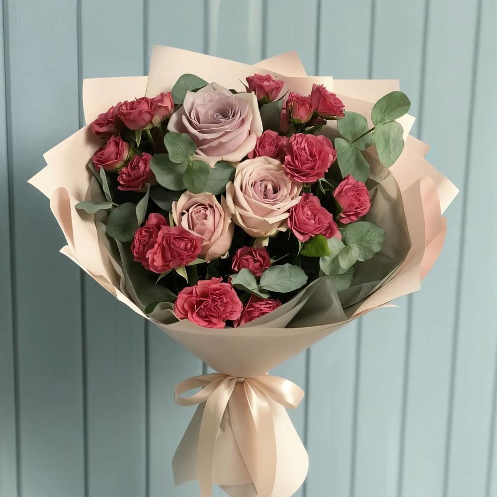 Букет цветов из: Гвоздики и Розы в Пятовском