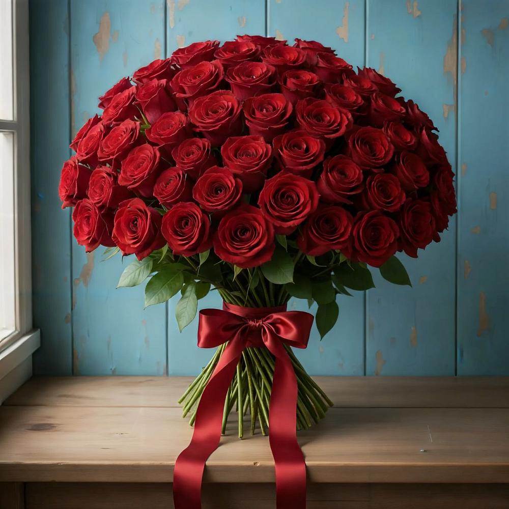 Букет Красные розы Блэк Меджик в Пятовском