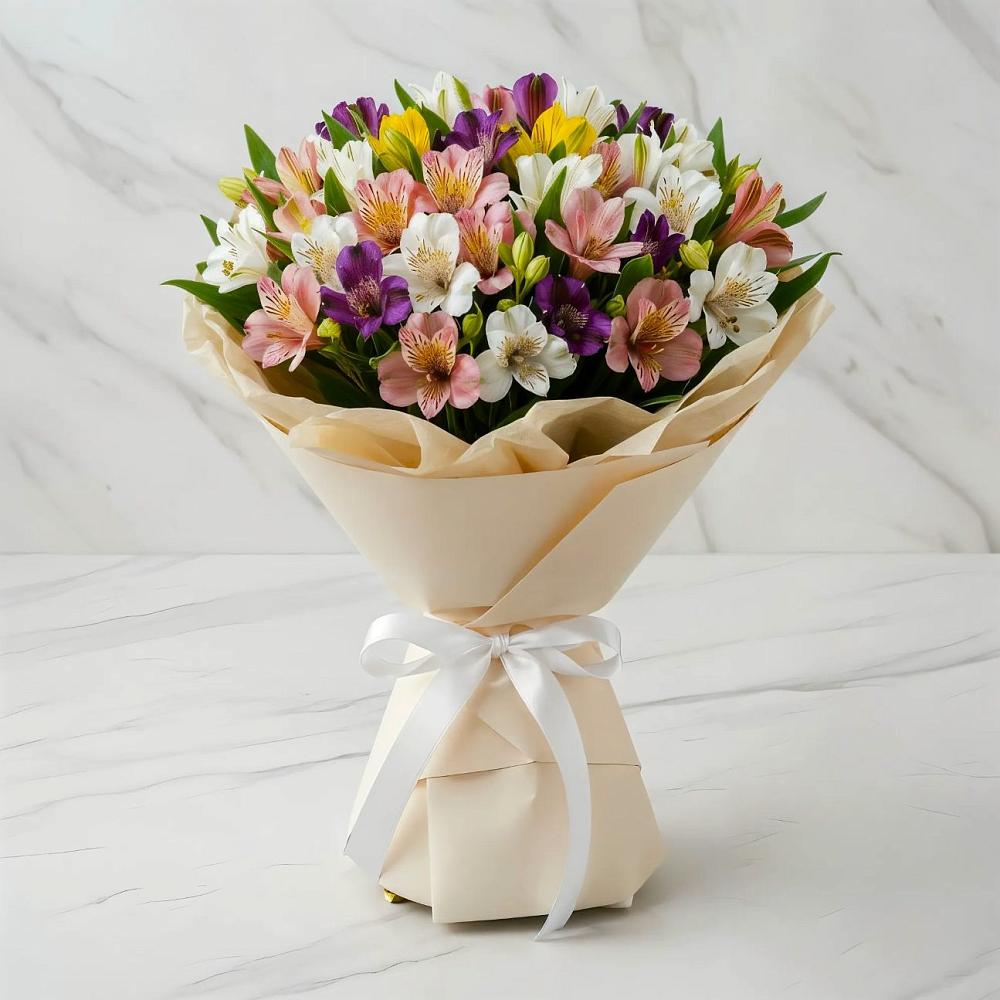 Букет цветов из: Альстромерии в Пятовском