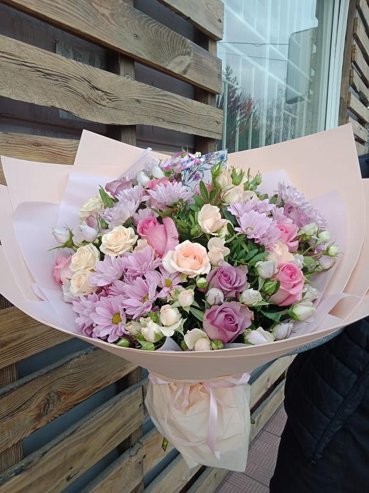 Букет цветов из: Розы и Хризантемы в Пятовском