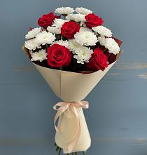 Букет цветов из:  Розы и Хризантемы в Пятовском