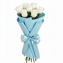 Букет 7 белых роз Проуд в Пятовском