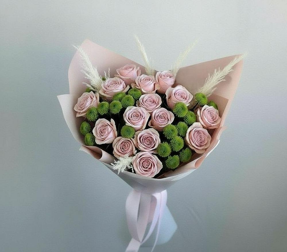 Букет цветов из: Розы и Хризантемы в Пятовском