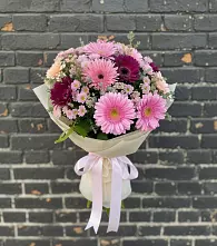 Букет цветов из:  Герберы и Хризантемы в Пятовском