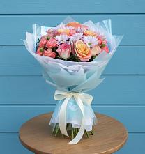 Букет цветов из:  Хризантемы и Розы в Пятовском