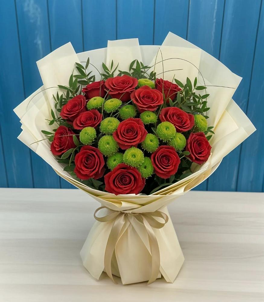 Букет цветов из: Розы и Хризантемы в Пятовском