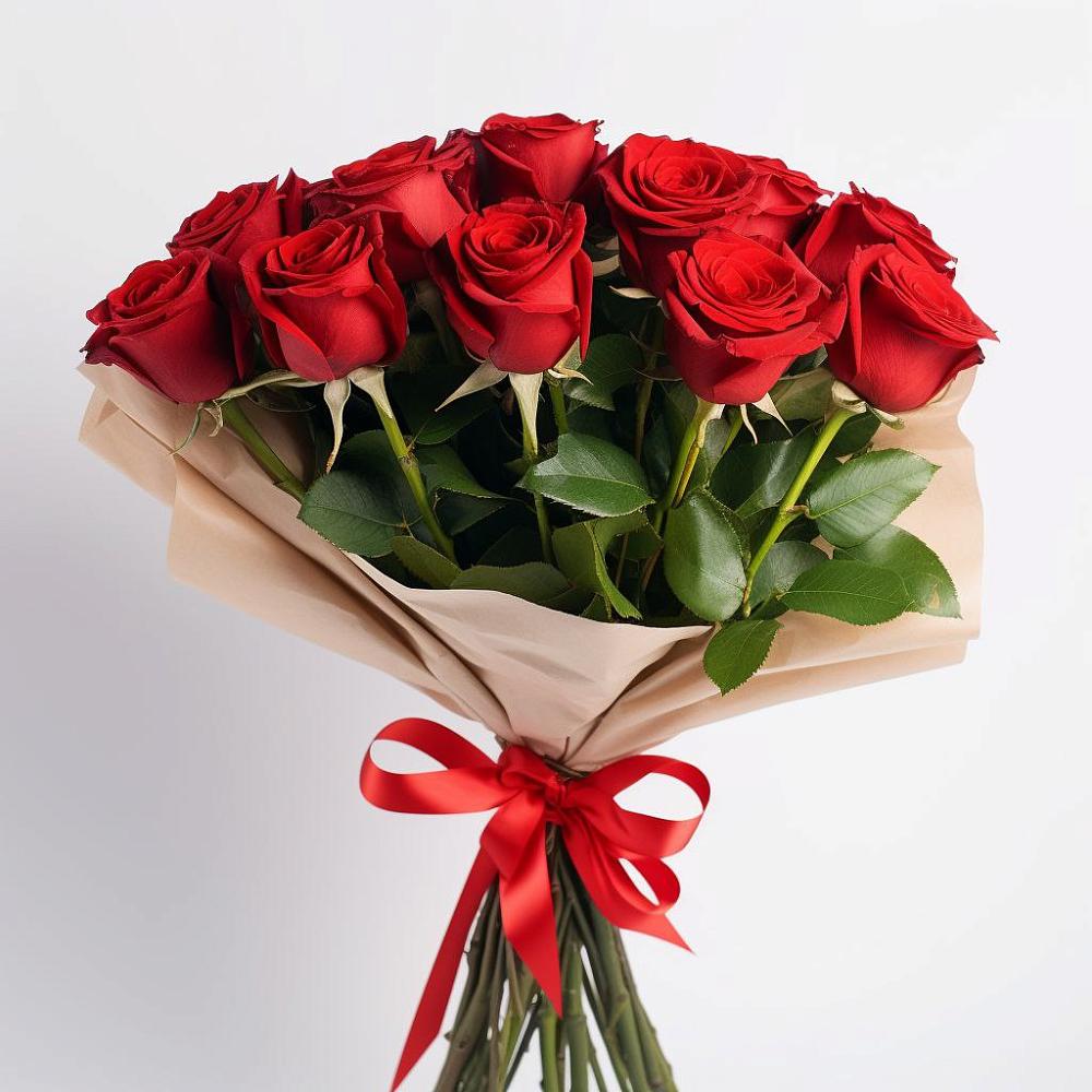 Букет 11 Красных роз Эдлесс Лав в Пятовском